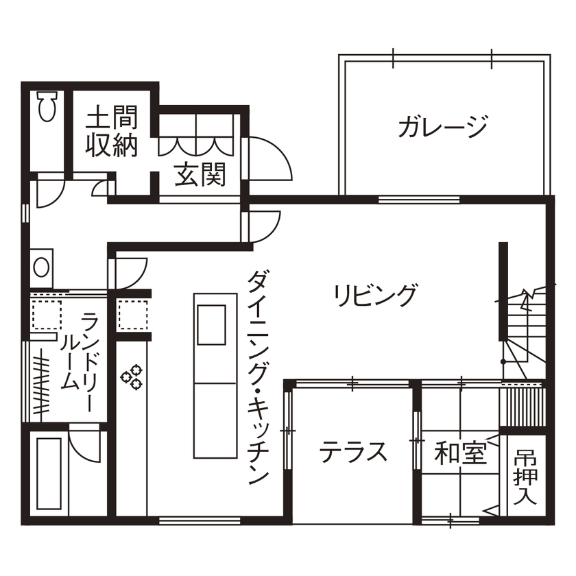 趣味空間、暮らしやすさを叶えた間取り 3LDK