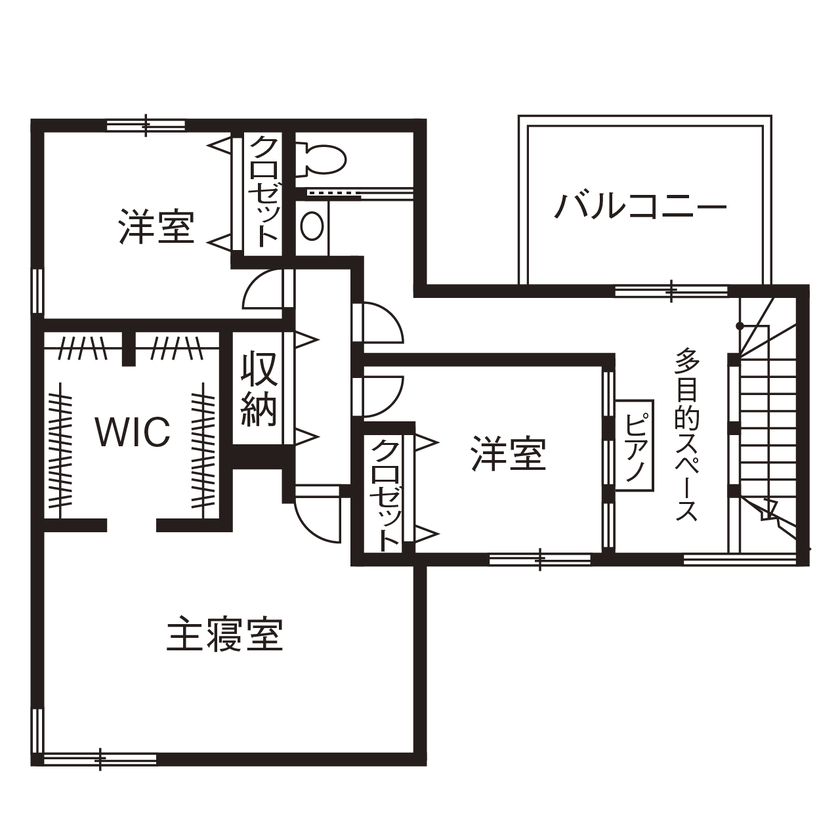 趣味空間、暮らしやすさを叶えた間取り 3LDK