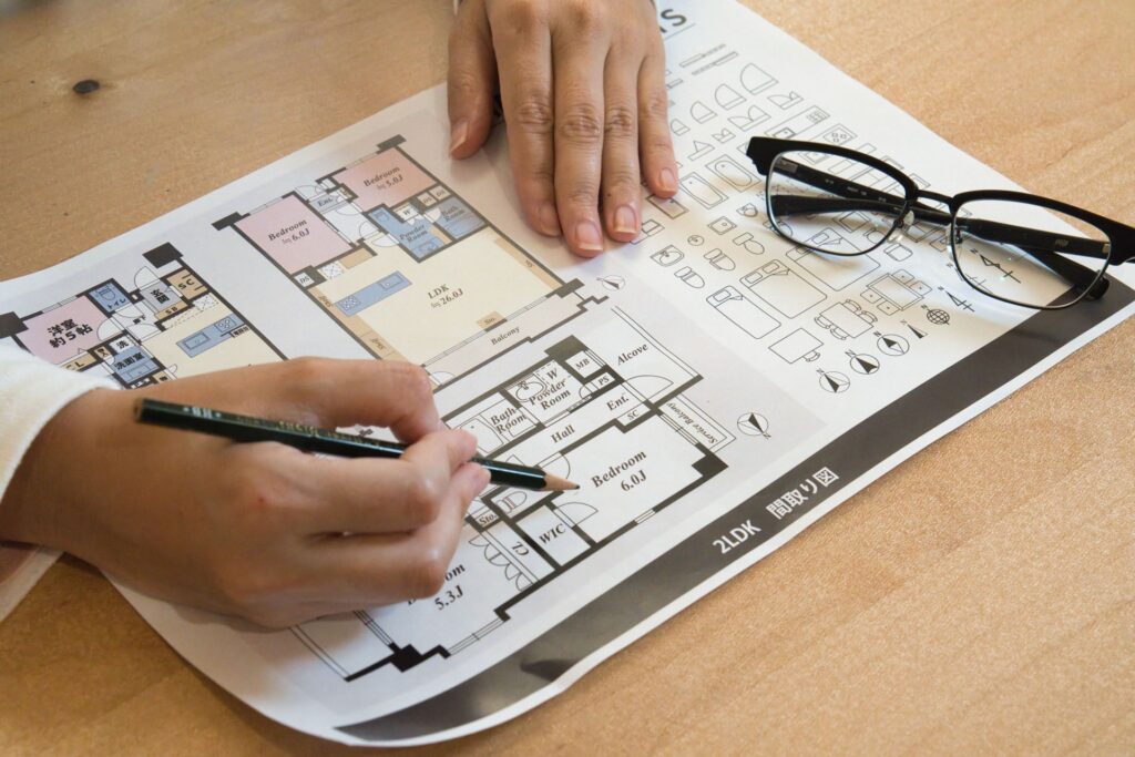 マイホームの間取り説明
